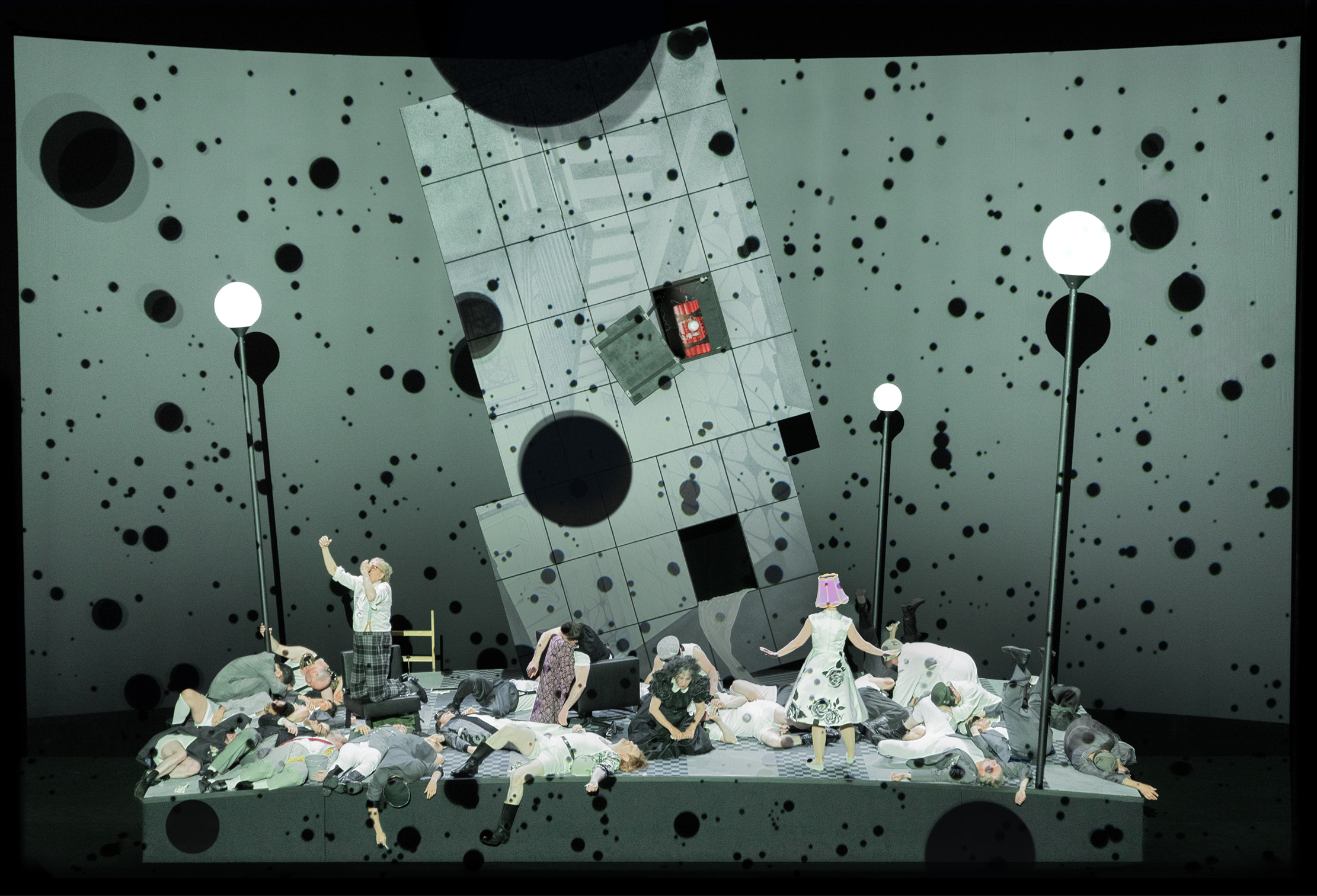 Klaus Grünberg, set and light design for Il barbiere di Siviglia (Gioachino Rossini), Hamburgische Staatsoper, 2026