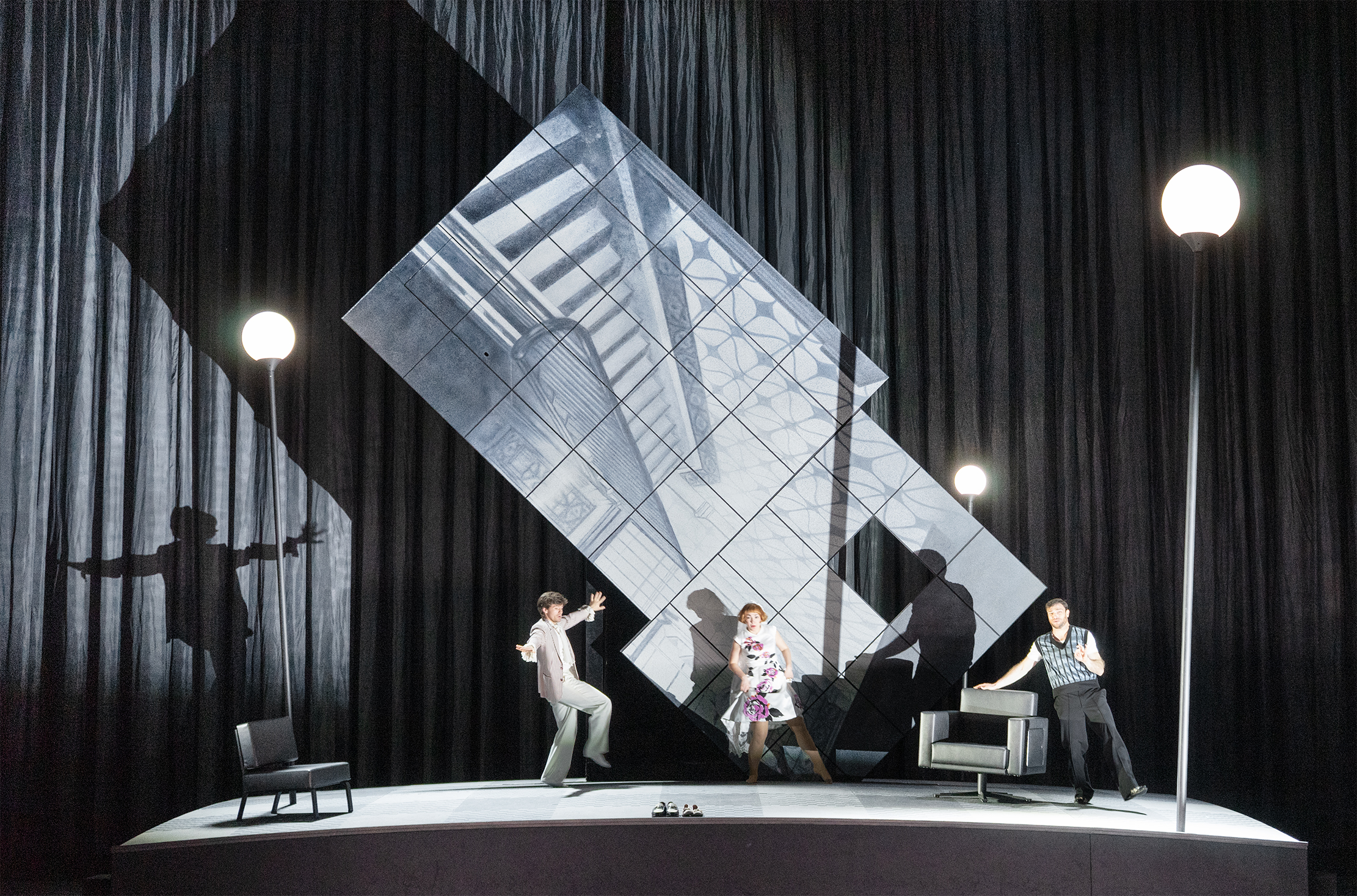 Klaus Grünberg, set and light design for Il barbiere di Siviglia (Gioachino Rossini), Hamburgische Staatsoper, 2026