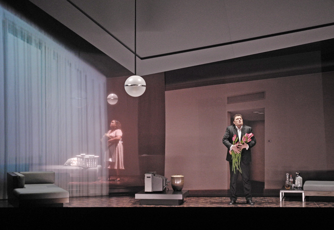 Klaus Grünberg, set and light design for AIDA, Opernhaus Zürich, 2014