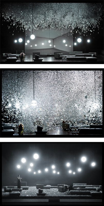 Klaus Grünberg, set and light design for AIDA, Opernhaus Zürich, 2014