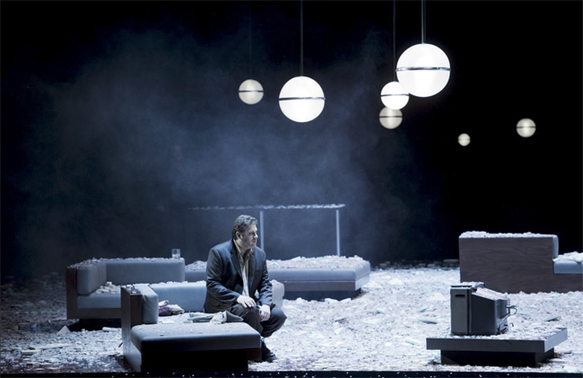 Klaus Grünberg, set and light design for AIDA, Opernhaus Zürich, 2014