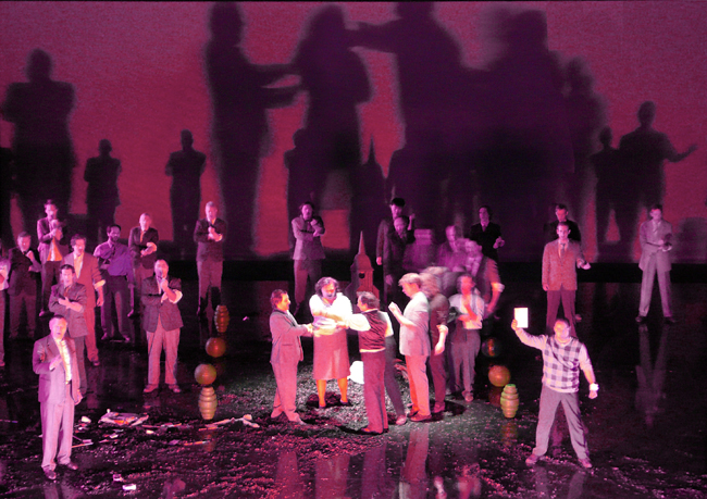 Klaus Grünberg, set and light design for Mazeppa, Vlaamse Opera, 2009