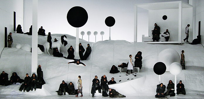 Klaus Grünberg, set and light design, Der schwarze Mönch, Oper Leipzig, 2006