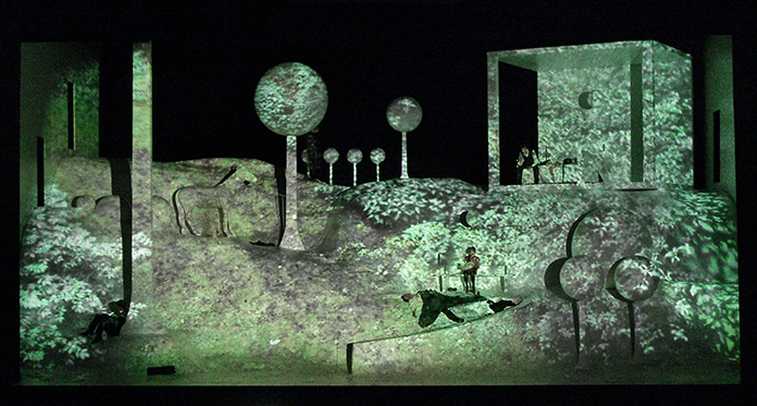 Klaus Grünberg, set and light design, Der schwarze Mönch, Oper Leipzig, 2006