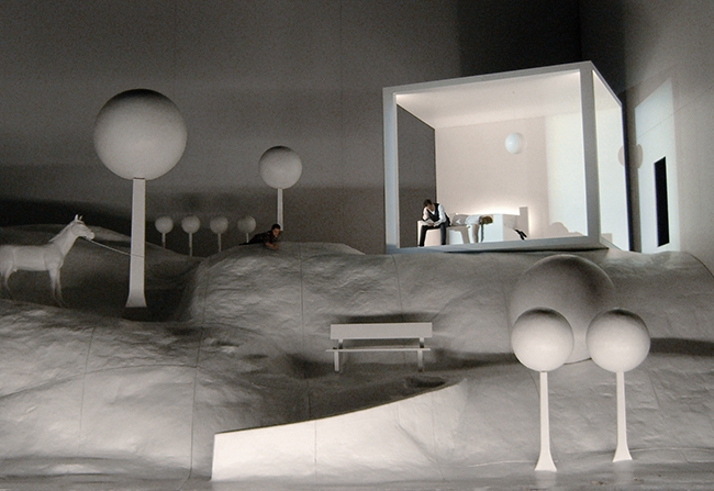 Klaus Grünberg, set and light design, Der schwarze Mönch, Oper Leipzig, 2006