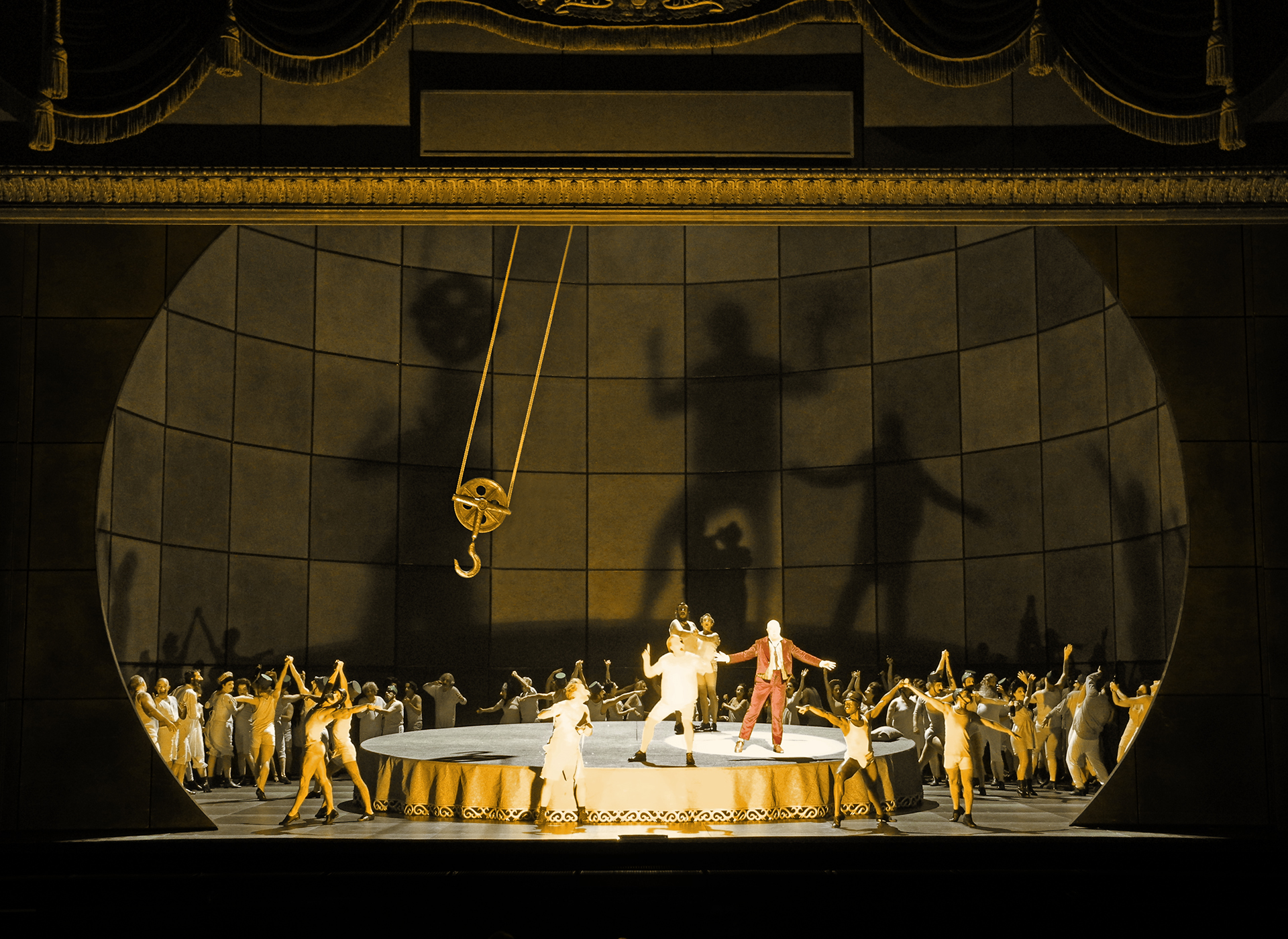 set and light design by Klaus Grünberg for THE NOSE (Dimitrij Schostakovitch), Royal Opera House London, 2016