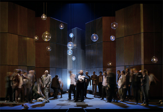 Klaus Grünberg, set and light design for Rigoletto, Opernhaus Graz, 2007